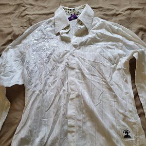 Purple label experience vintage men's dress shirt